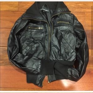 Faux leather jacket